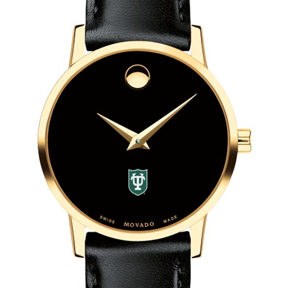 Tulane Women's Movado Gold Museum Classic Leather - Image 1