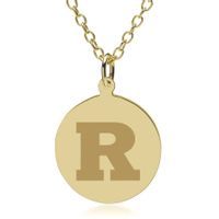 Rutgers 18K Gold Pendant & Chain