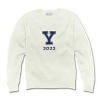 Yale Class of 2023 Ivory and Navy Blue Sweater by M.LaHart