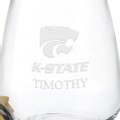 Kansas State Stemless Wine Glasses - Set of 2 - Image 3
