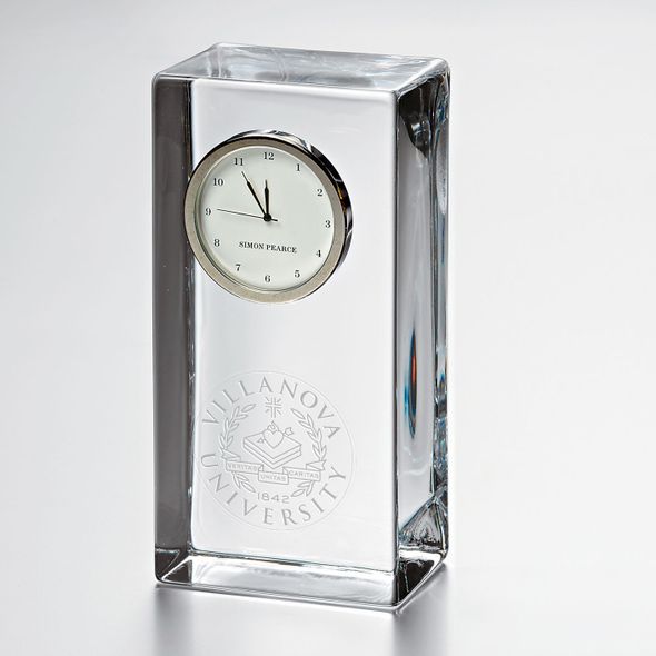 Villanova Tall Glass Desk Clock by Simon Pearce - Image 1