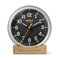 College of William & Mary Shinola Desk Clock, The Runwell with Black Dial at M.LaHart & Co.