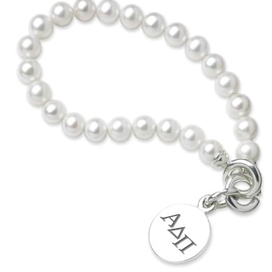 Alpha Delta Pi Pearl Bracelet with Sterling Charm