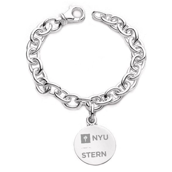 NYU Stern Sterling Silver Charm Bracelet - Image 1