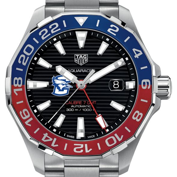 Creighton Men's TAG Heuer Automatic GMT Aquaracer with Black Dial and Blue & Red Bezel - Image 1