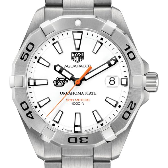 Oklahoma State University Men's TAG Heuer Steel Aquaracer - Image 1