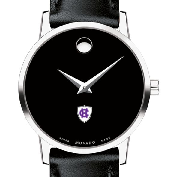 Holy Cross Women's Movado Museum with Leather Strap - Image 1