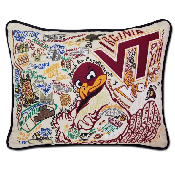 Virginia Tech Embroidered Pillow - Image 1