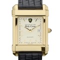 Holy Cross Men's Gold Quad with Leather Strap - Image 1