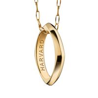 Harvard Monica Rich Kosann Poesy Ring Necklace in Gold
