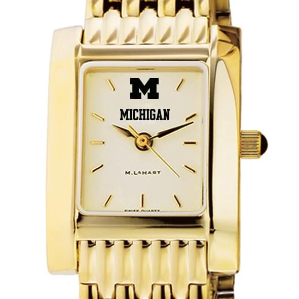 Michigan Women's Gold Quad Watch with Bracelet