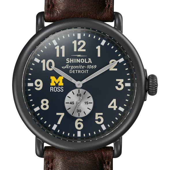 Michigan Ross Shinola Watch, The Runwell 47mm Midnight Blue Dial - Image 1