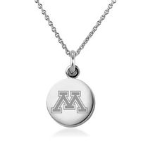 Minnesota Necklace with Charm in Sterling Silver