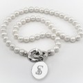 Siena Pearl Necklace with Sterling Silver Charm - Image 1