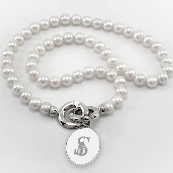 Siena Pearl Necklace with Sterling Silver Charm - Image 1