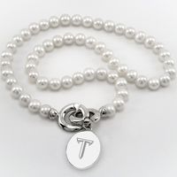 Troy Pearl Necklace with Sterling Silver Charm