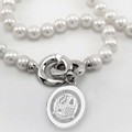Loyola Pearl Necklace with Sterling Silver Charm - Image 2