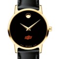 Oklahoma State University Women's Movado Gold Museum Classic Leather - Image 1