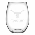 Texas Longhorns Stemless Wine Glasses Made in the USA - Set of 4 - Image 1