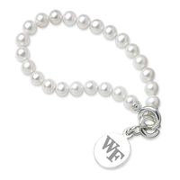 Wake Forest Pearl Bracelet with Sterling Silver Charm