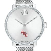 FSU Women's Movado Bold with Crystal Bezel & Mesh Bracelet