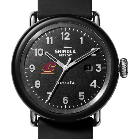 Central Michigan Shinola Watch, The Detrola 43mm Black Dial at M.LaHart & Co. - Image 1