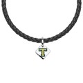 click to view Trinity College Leather Necklace with Sterling Silver Tag - Image 1