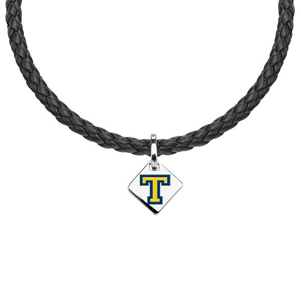 Trinity College Leather Necklace with Sterling Silver Tag - Image 1