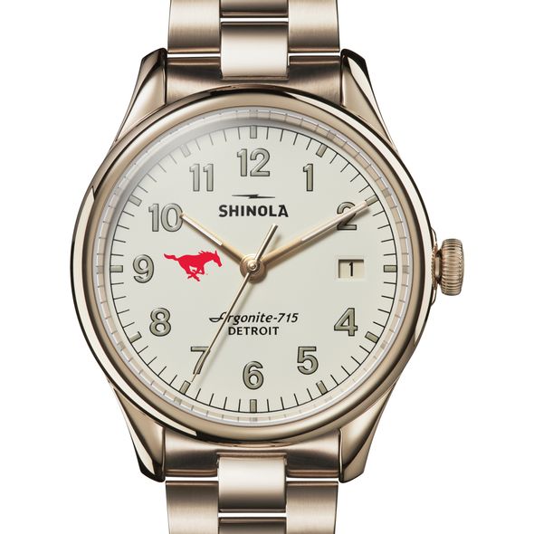 SMU Shinola Watch, The Vinton 38mm Ivory Dial - Image 1