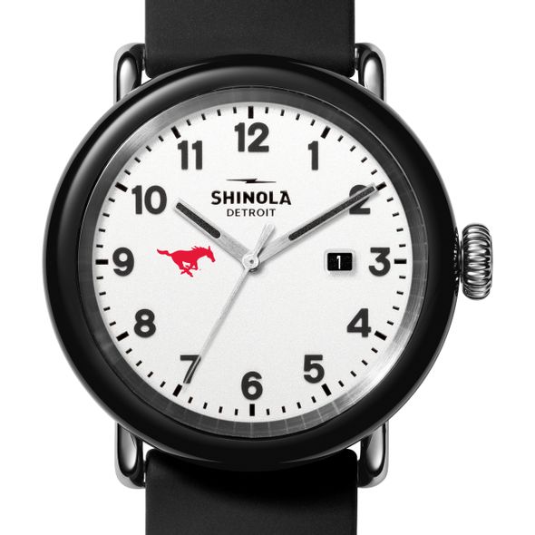 Southern Methodist University Shinola Watch, The Detrola 43mm White Dial at M.LaHart & Co.