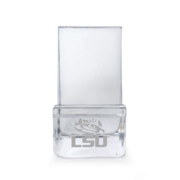 LSU Glass Phone Holder by Simon Pearce