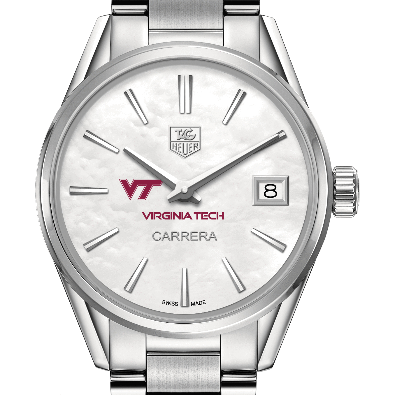 Virginia Tech Women's TAG Heuer Steel Carrera with MOP Dial