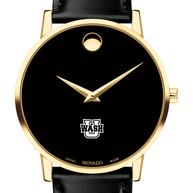 WUSTL Men's Movado Gold Museum Classic Leather