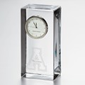 Appalachian State Tall Glass Desk Clock by Simon Pearce - Image 1