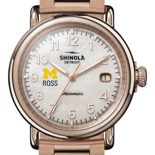 Michigan Ross Shinola Watch, The Runwell Automatic 39.5mm MOP Dial - Image 1
