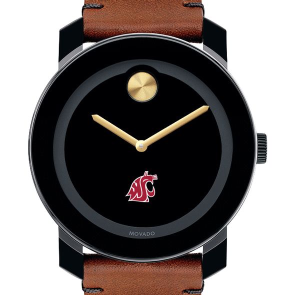 Washington State University Men's Movado BOLD with Brown Leather Strap - Image 1