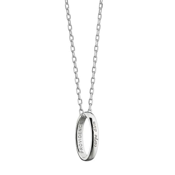 Providence Monica Rich Kosann "Carpe Diem" Poesy Ring Necklace in Silver - Image 1