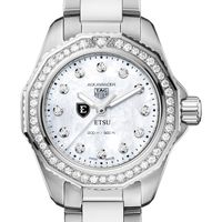 East Tennessee State Women's TAG Heuer Steel Aquaracer with Diamond Dial & Bezel