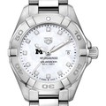 click to view Michigan Ross Women's TAG Heuer Steel Aquaracer with MOP Diamond Dial - Image 1