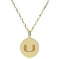University of Miami 14K Gold Pendant & Chain - Image 2