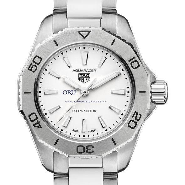 Oral Roberts Women's TAG Heuer Steel Aquaracer with Silver Dial - Image 1