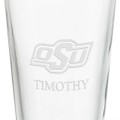 Oklahoma State University 16 oz Pint Glass- Set of 4 - Image 3