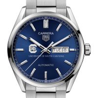 University of South Carolina Men's TAG Heuer Carrera with Blue Dial & Day-Date Window