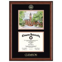 Clemson Diploma Frame - Campus Print