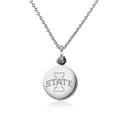 Iowa State University Necklace with Charm in Sterling Silver - Image 1