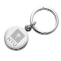 NYU Sterling Silver Insignia Key Ring - Image 1