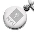 NYU Sterling Silver Insignia Key Ring - Image 2