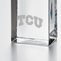 TCU Tall Glass Desk Clock by Simon Pearce - Image 2