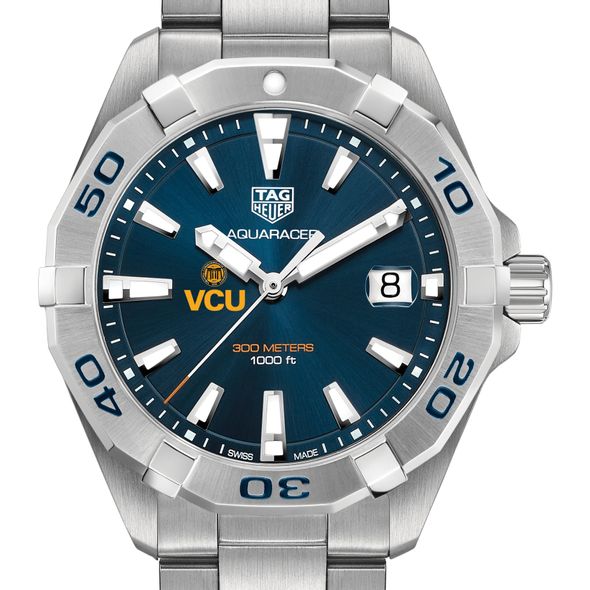 Virginia Commonwealth University Men's TAG Heuer Steel Aquaracer with Blue Dial