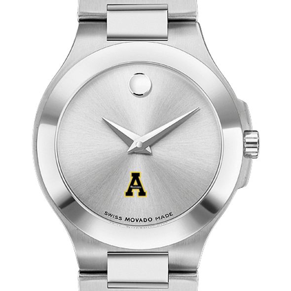 Appalachian State Women's Movado Collection Stainless Steel Watch with Silver Dial - Image 1